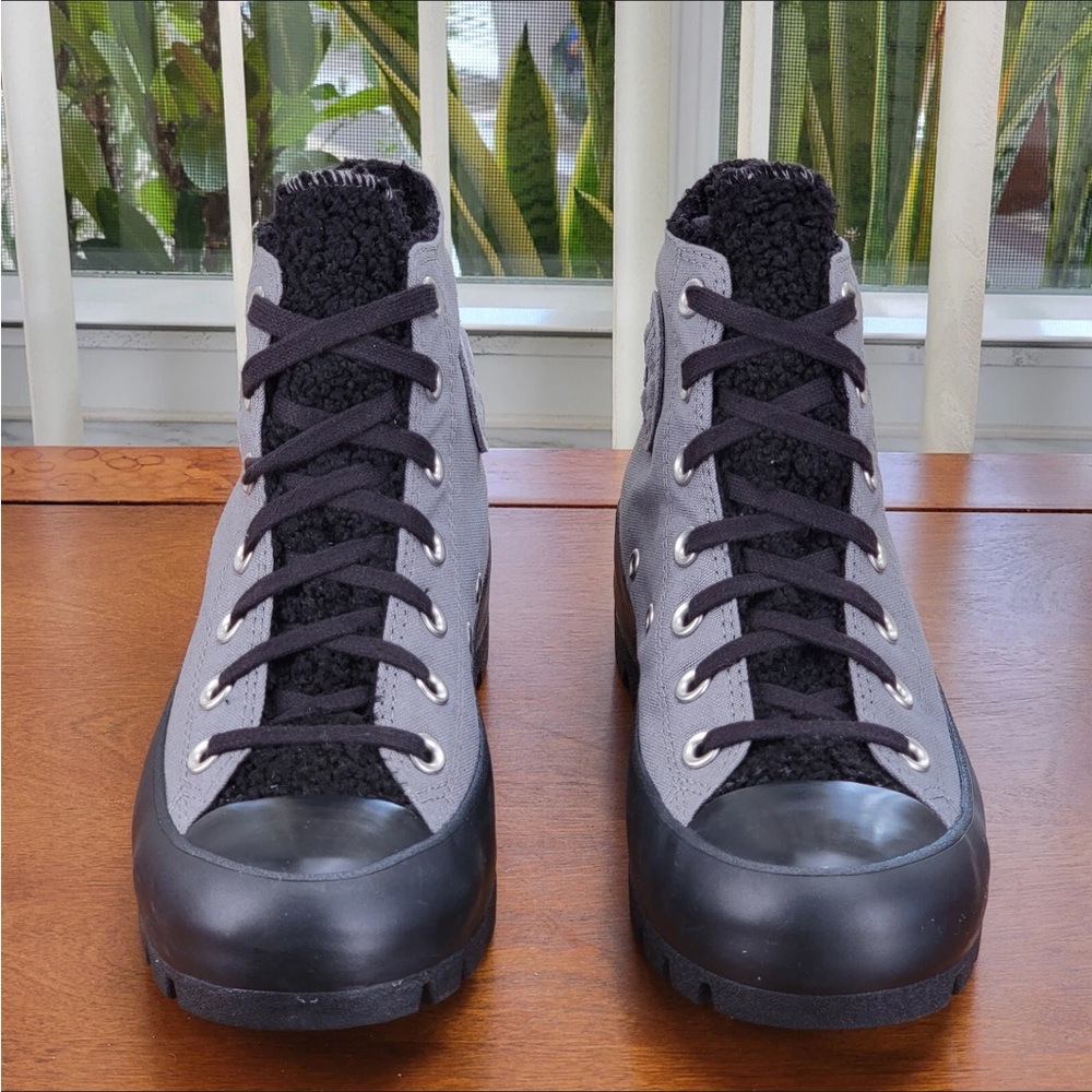 Converse Women's CTAS Lugged Hi Canvas Sherpa 573066C Mason Gray/Black - Picture 2 of 15